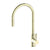 Nero York Pull Out Sink Mixer with Vegie Spray Function Aged Brass Tapware Nero White Porcelain Lever 