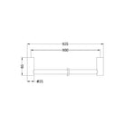 New MECCA Single Towel Rail 800MM Matte Black 2330-MB Accessories Nero