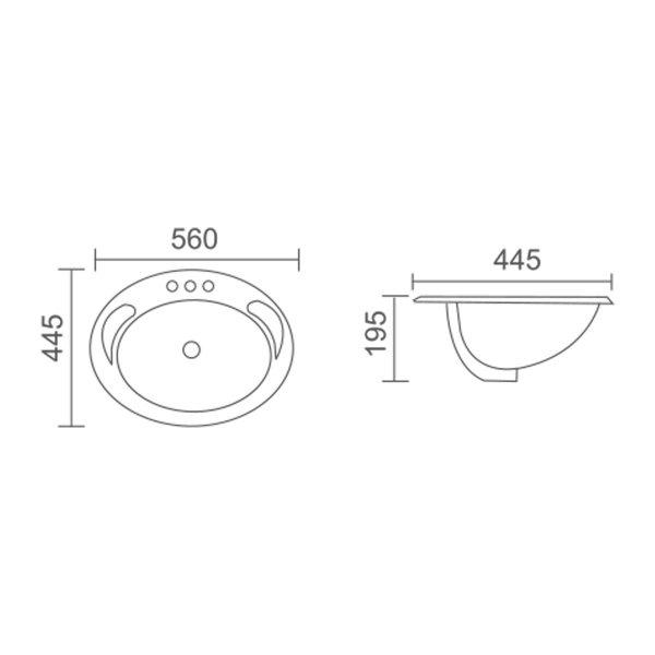 VICTORIA Oval Inset Basin