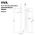 Viva Freestanding Bath Mixer with shower Chrome Tapware Arova 
